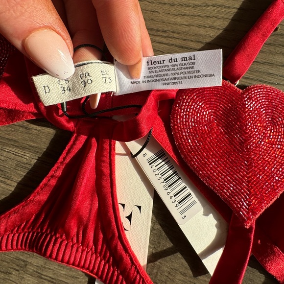 Fleur du Mal Queen of Hearts balconette - Picture 11 of 13